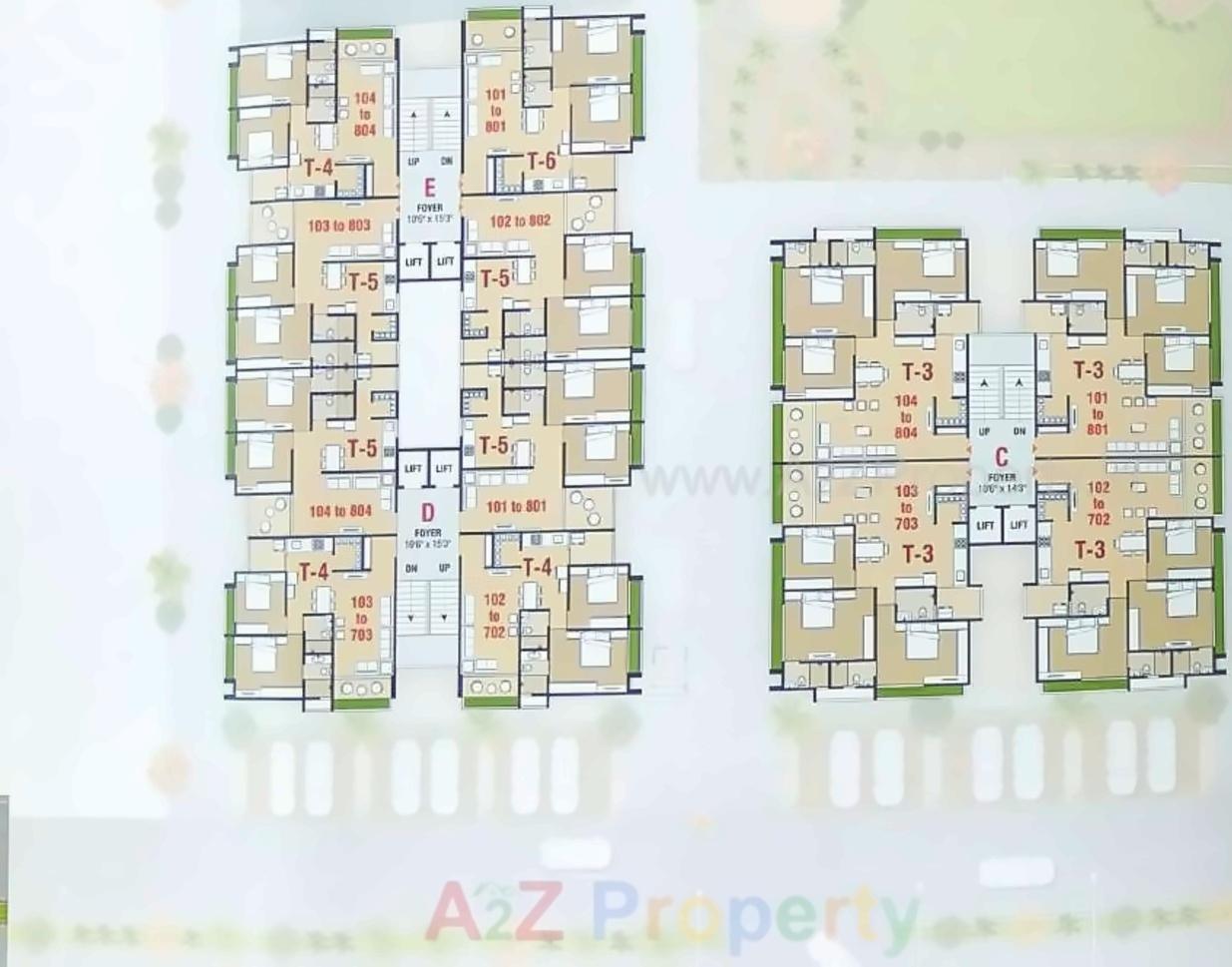 Layout of real estate project Saral Heights located at Kudasan, Gandhinagar, Gujarat