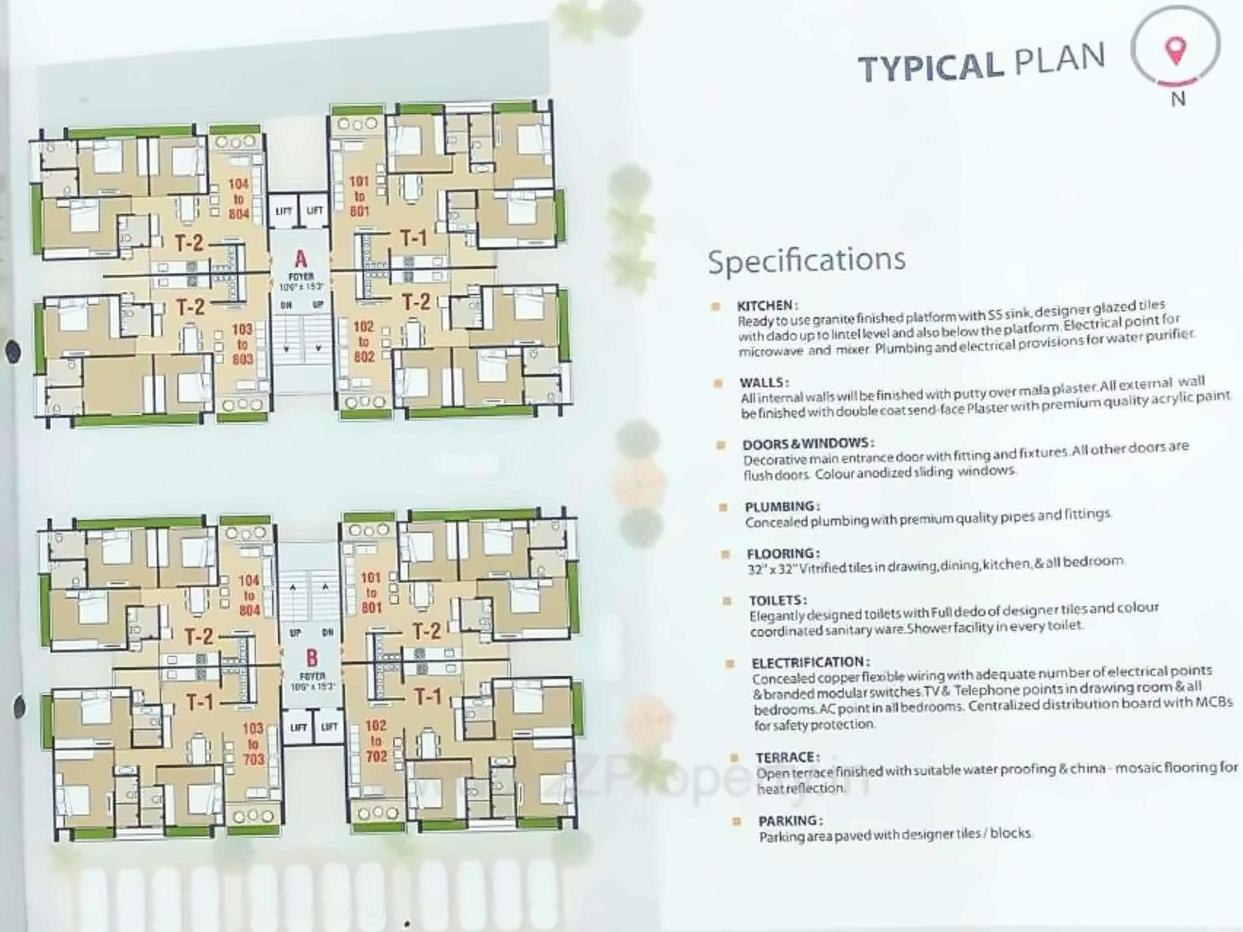 Layout of real estate project Saral Heights located at Kudasan, Gandhinagar, Gujarat