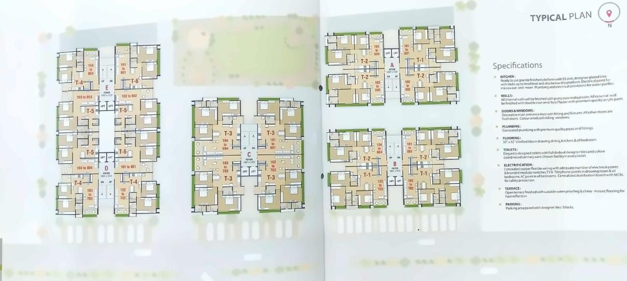 Layout of real estate project Saral Heights located at Kudasan, Gandhinagar, Gujarat