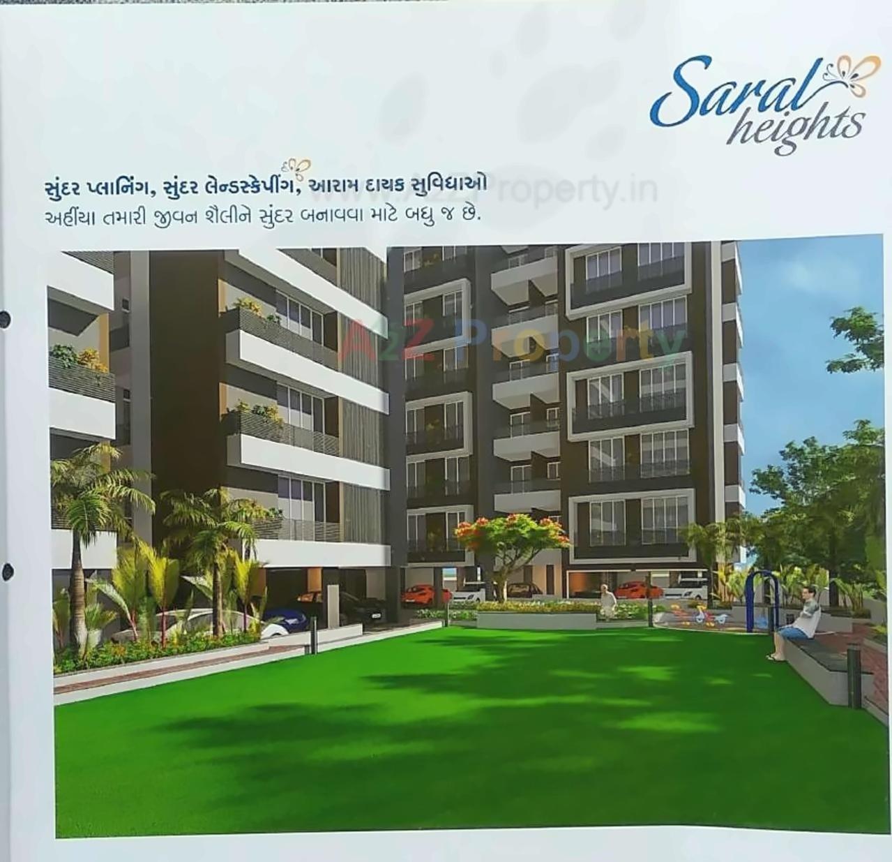 3D Elevation of real estate project Saral Heights located at Kudasan, Gandhinagar, Gujarat