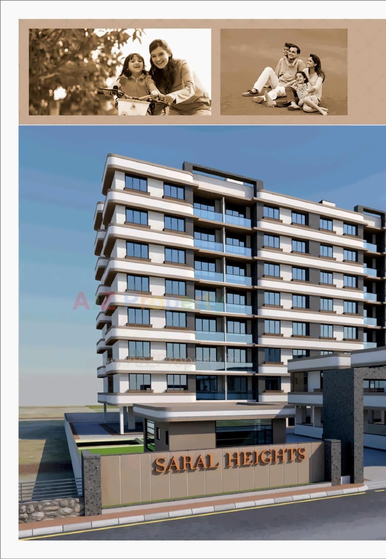 3D Elevation of real estate project Saral Heights located at Nanachiloda, Gandhinagar, Gujarat