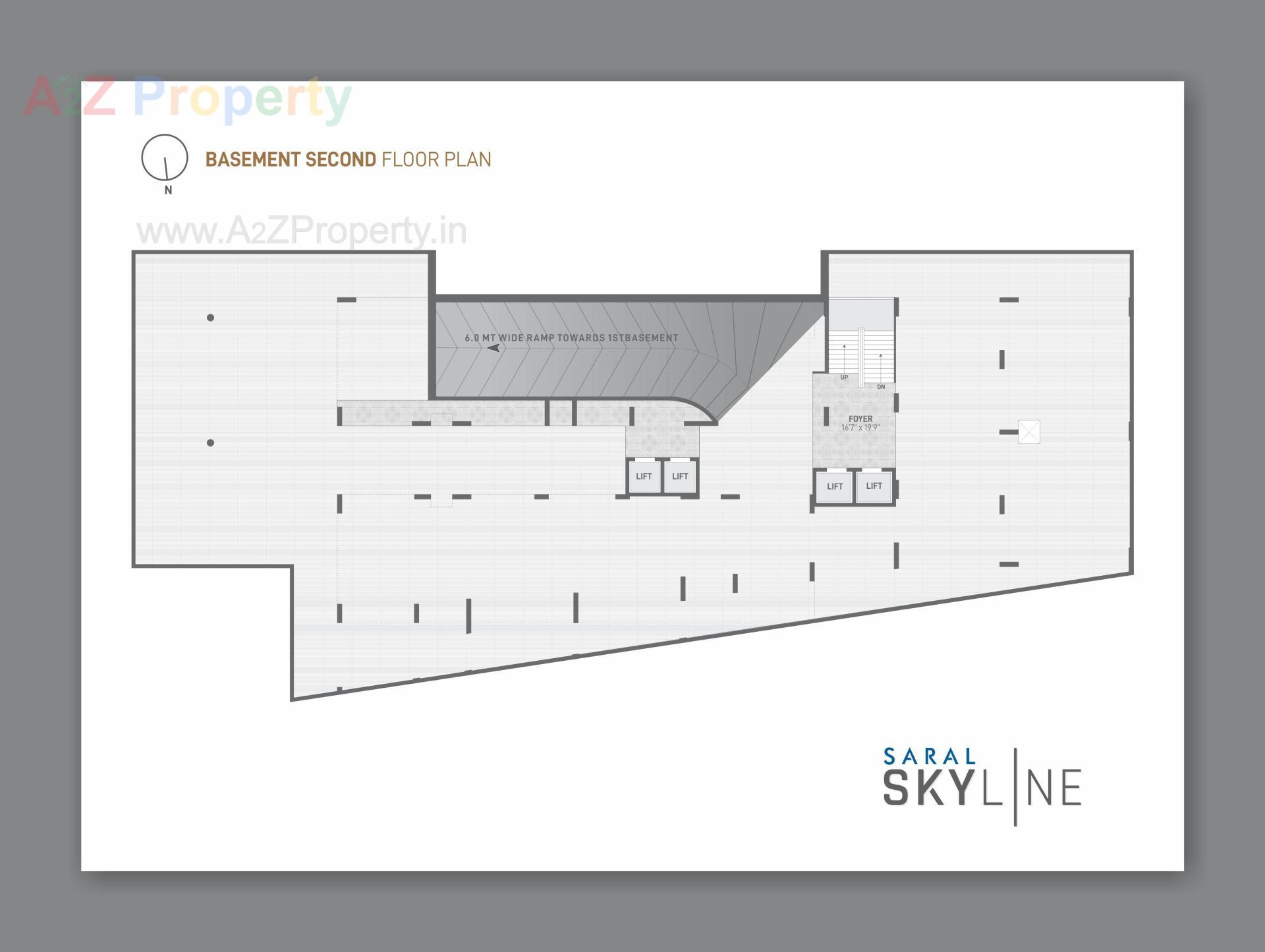 Layout of real estate project Saral Skyline located at Kudasan, Gandhinagar, Gujarat