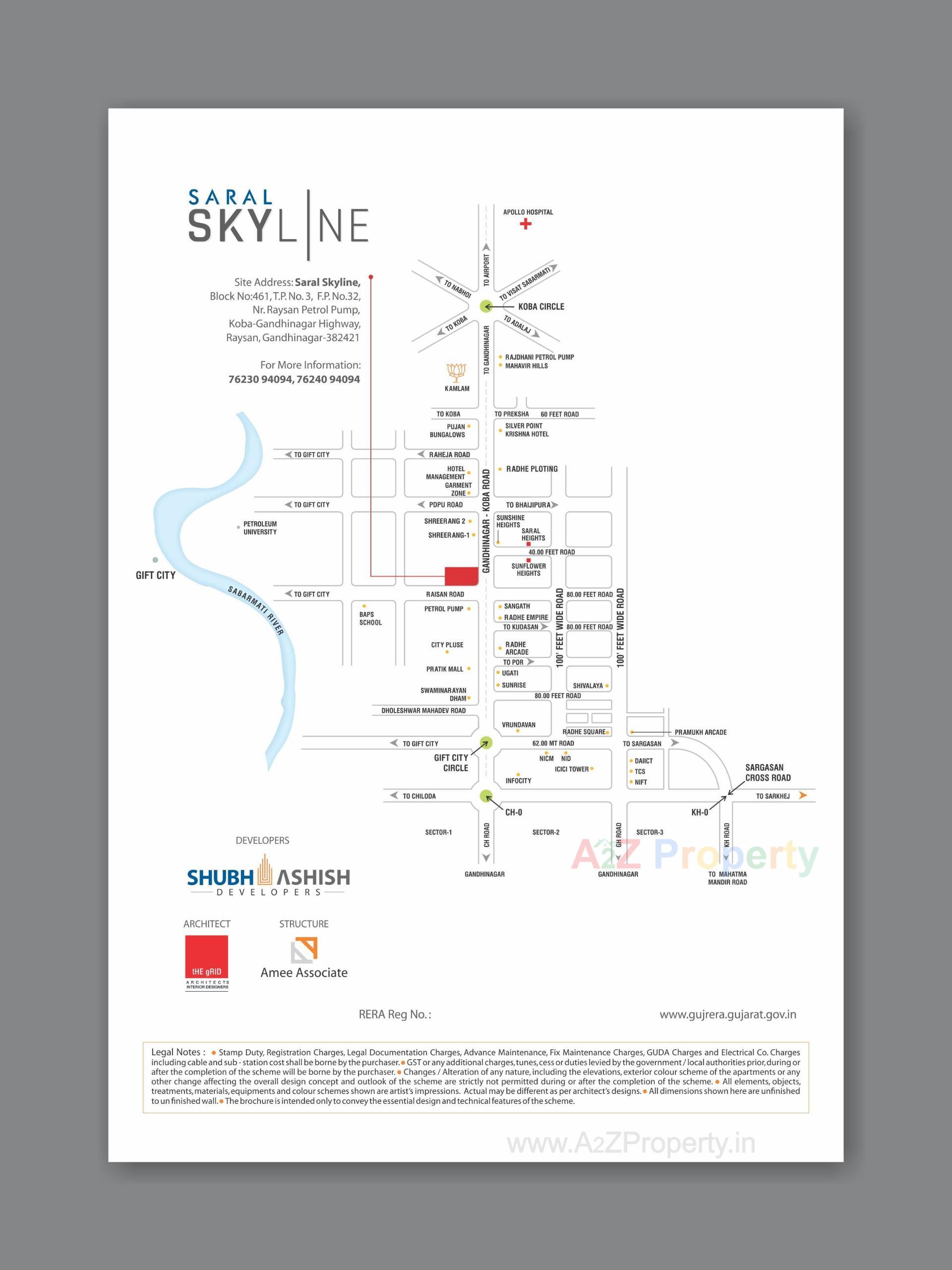  of real estate project Saral Skyline located at Kudasan, Gandhinagar, Gujarat