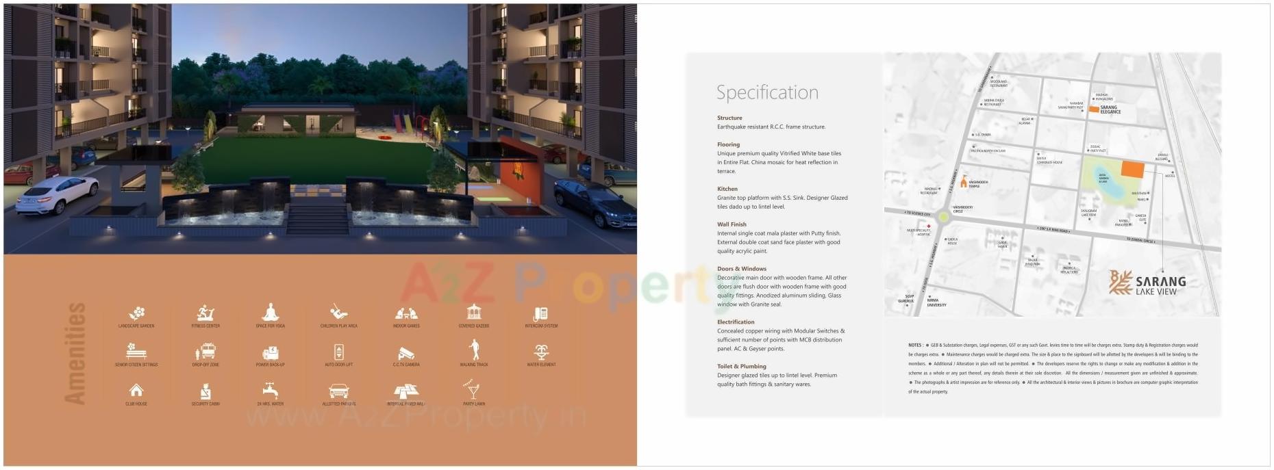 Layout of real estate project Sarang Lakeview located at Khoraj, Gandhinagar, Gujarat
