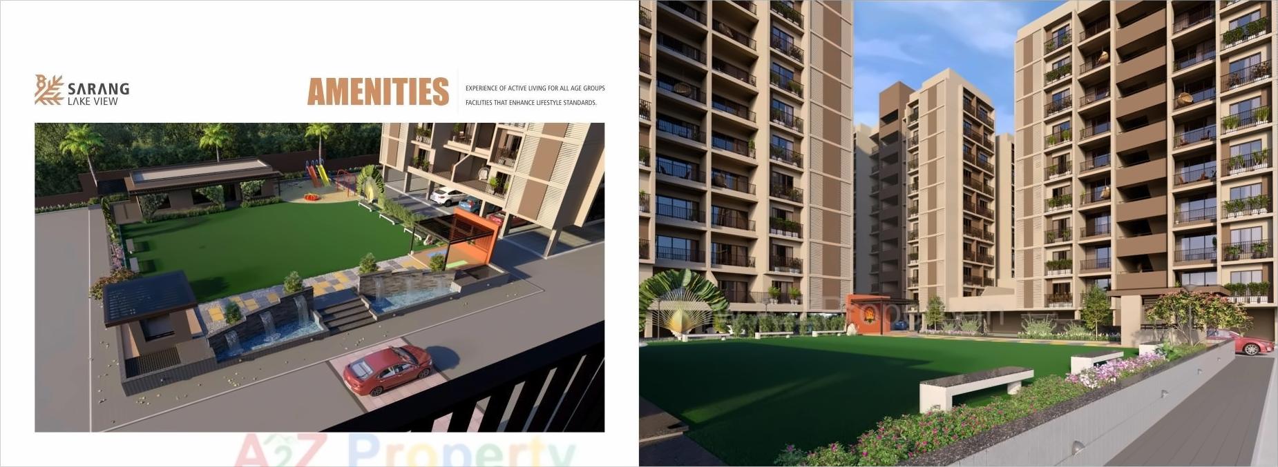 3D Elevation of real estate project Sarang Lakeview located at Khoraj, Gandhinagar, Gujarat