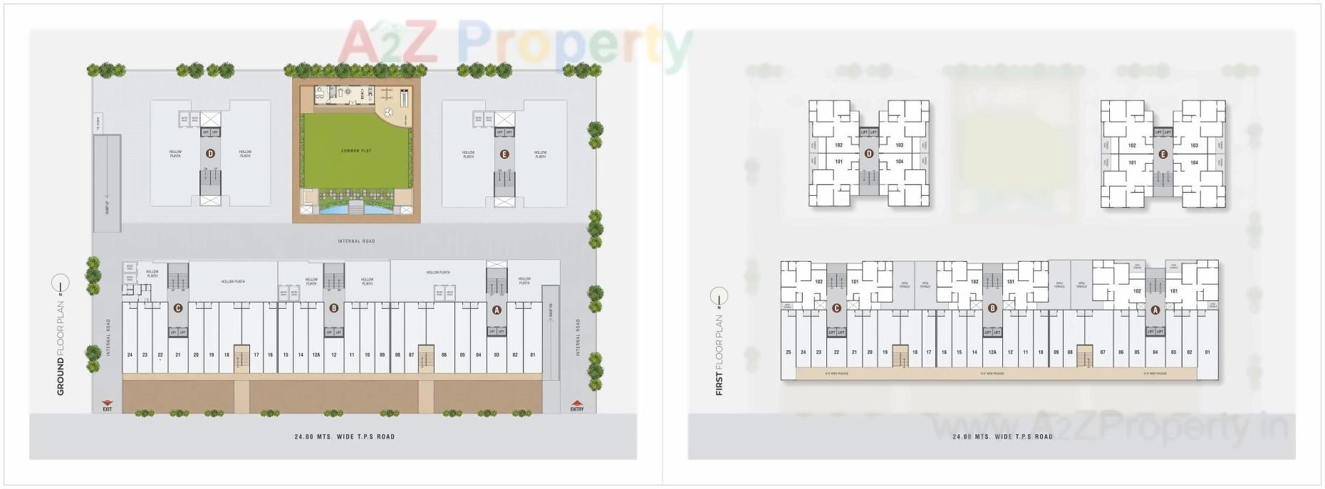 Layout of real estate project Sarang Lakeview located at Khoraj, Gandhinagar, Gujarat