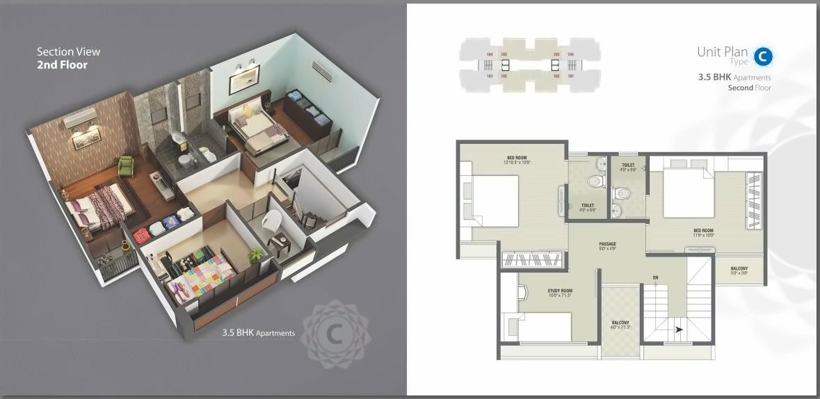 Layout of real estate project Sarthak Era located at Tarapur, Gandhinagar, Gujarat