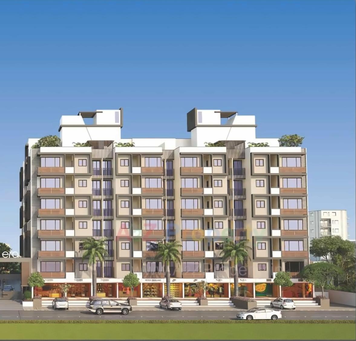 3D Elevation of real estate project Sarthak Era located at Tarapur, Gandhinagar, Gujarat