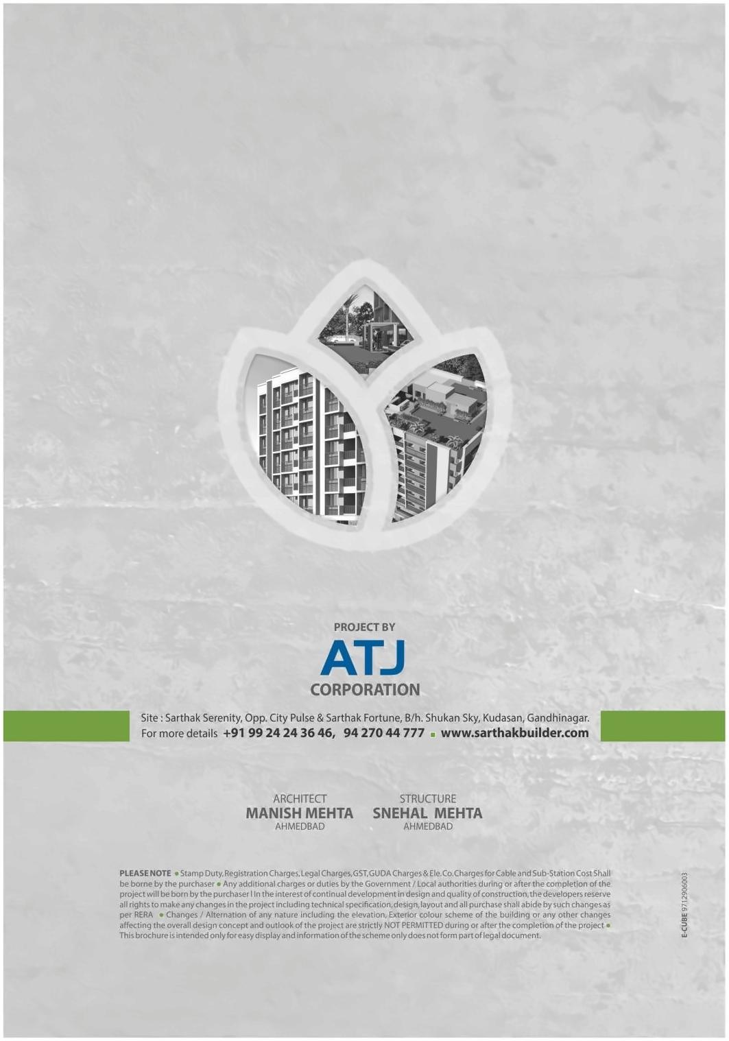  of real estate project Sarthak Serenity located at Kudasan, Gandhinagar, Gujarat