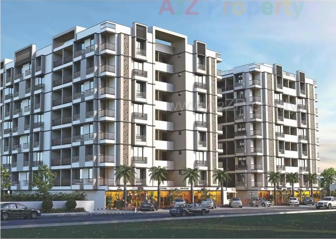 3D Elevation of real estate project Sarthak Shreeji located at Kudasan, Gandhinagar, Gujarat