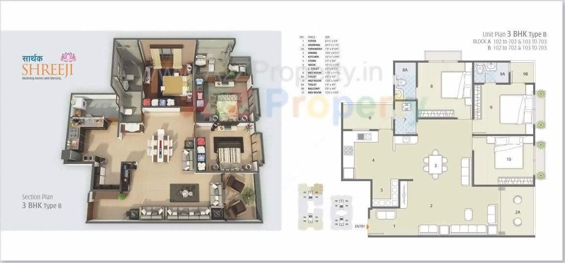 Layout of real estate project Sarthak Shreeji located at Kudasan, Gandhinagar, Gujarat