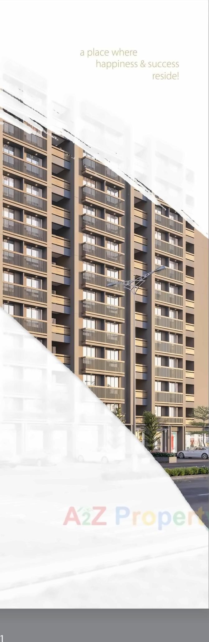 3D Elevation of real estate project Sarthak Shrinand located at Kudasan, Gandhinagar, Gujarat