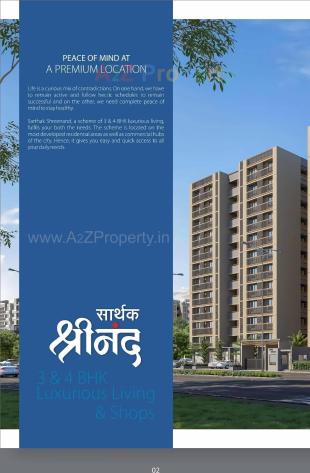 Elevation of real estate project Sarthak Shrinand located at Kudasan, Gandhinagar, Gujarat