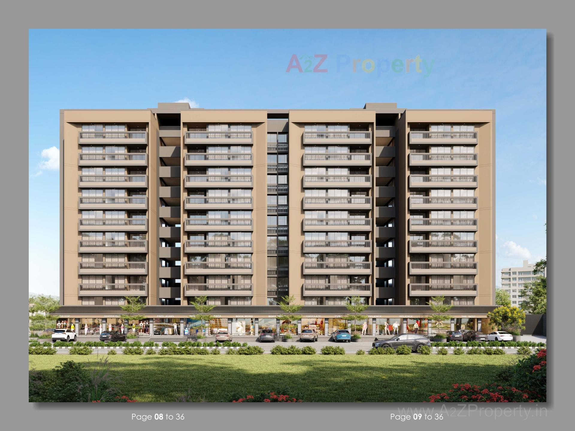 3D Elevation of real estate project Sattva One located at Kudasan, Gandhinagar, Gujarat