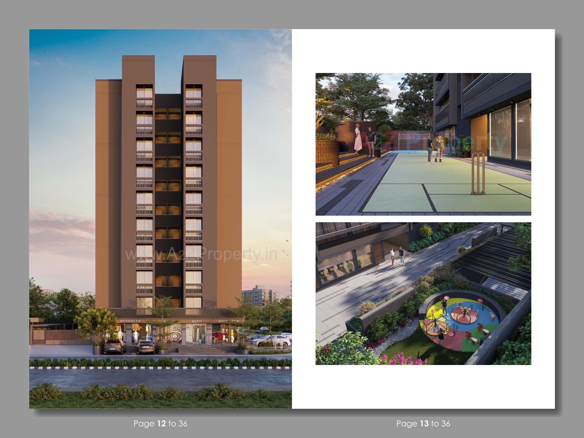 3D Elevation of real estate project Sattva One located at Kudasan, Gandhinagar, Gujarat