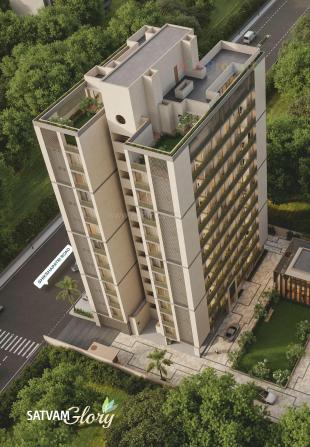 Elevation of real estate project Satvam Glory located at Sargasan, Gandhinagar, Gujarat