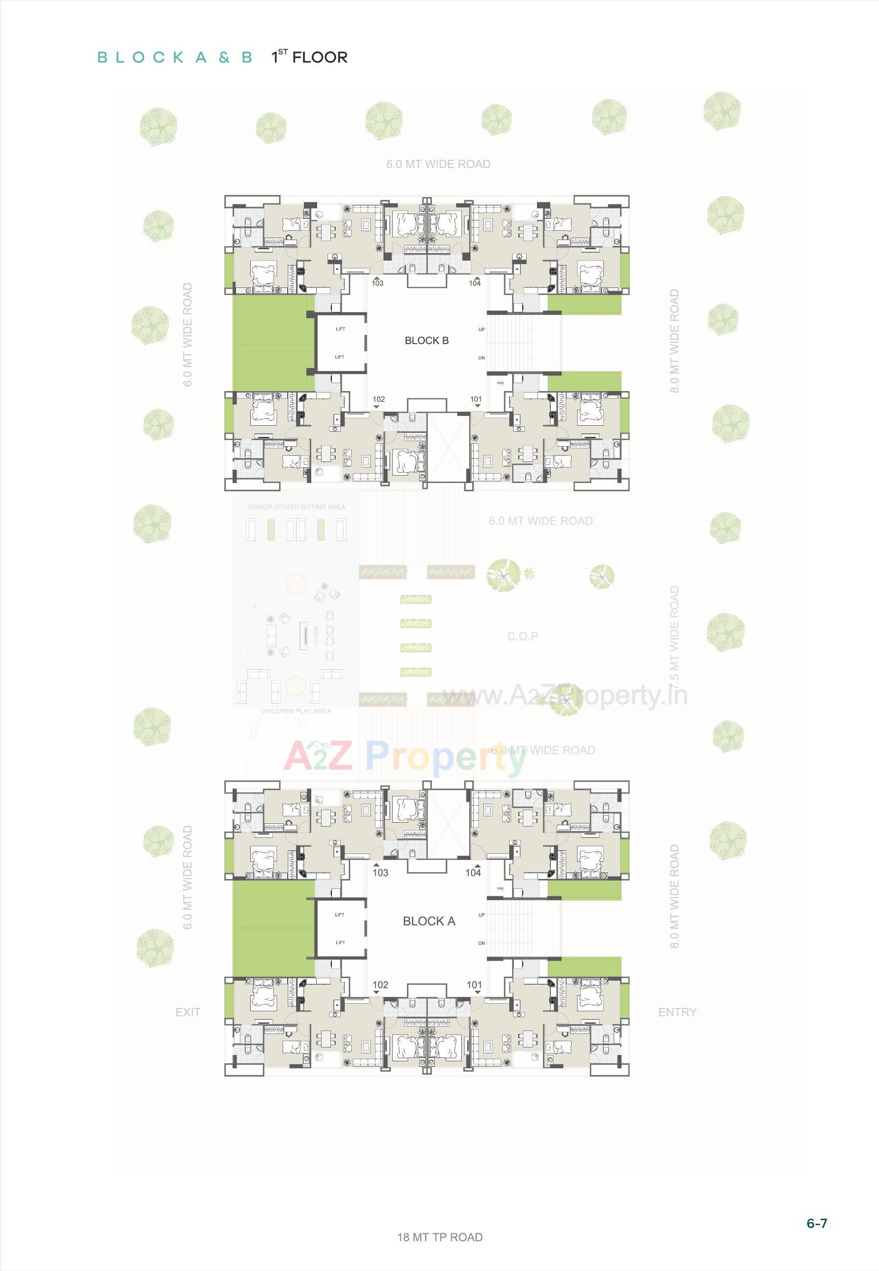 Layout of real estate project Satvam Glory located at Sargasan, Gandhinagar, Gujarat