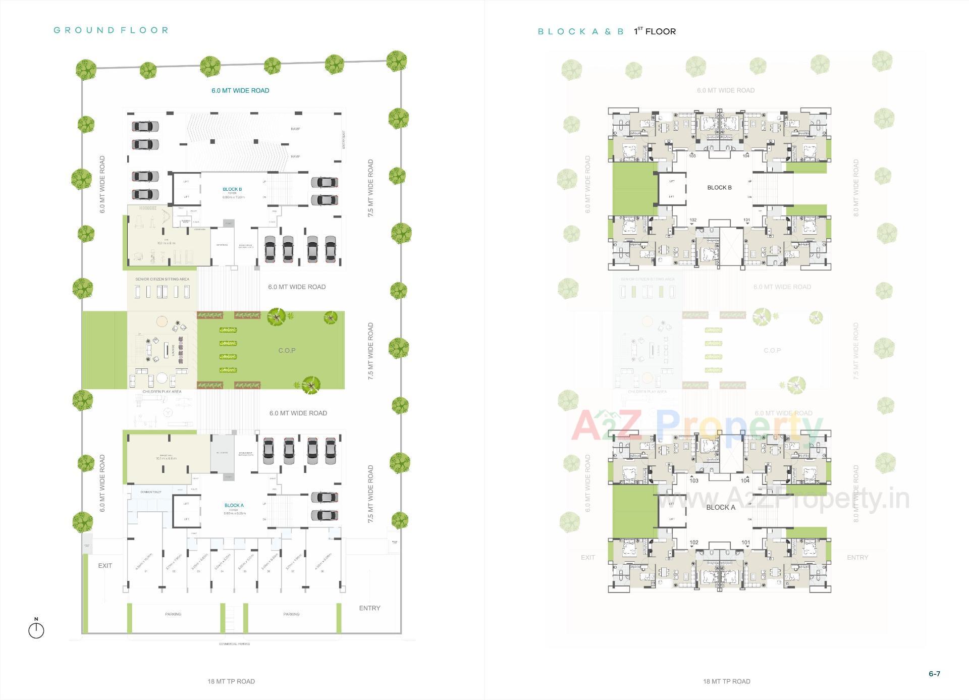 Layout of real estate project Satvam Glory located at Sargasan, Gandhinagar, Gujarat