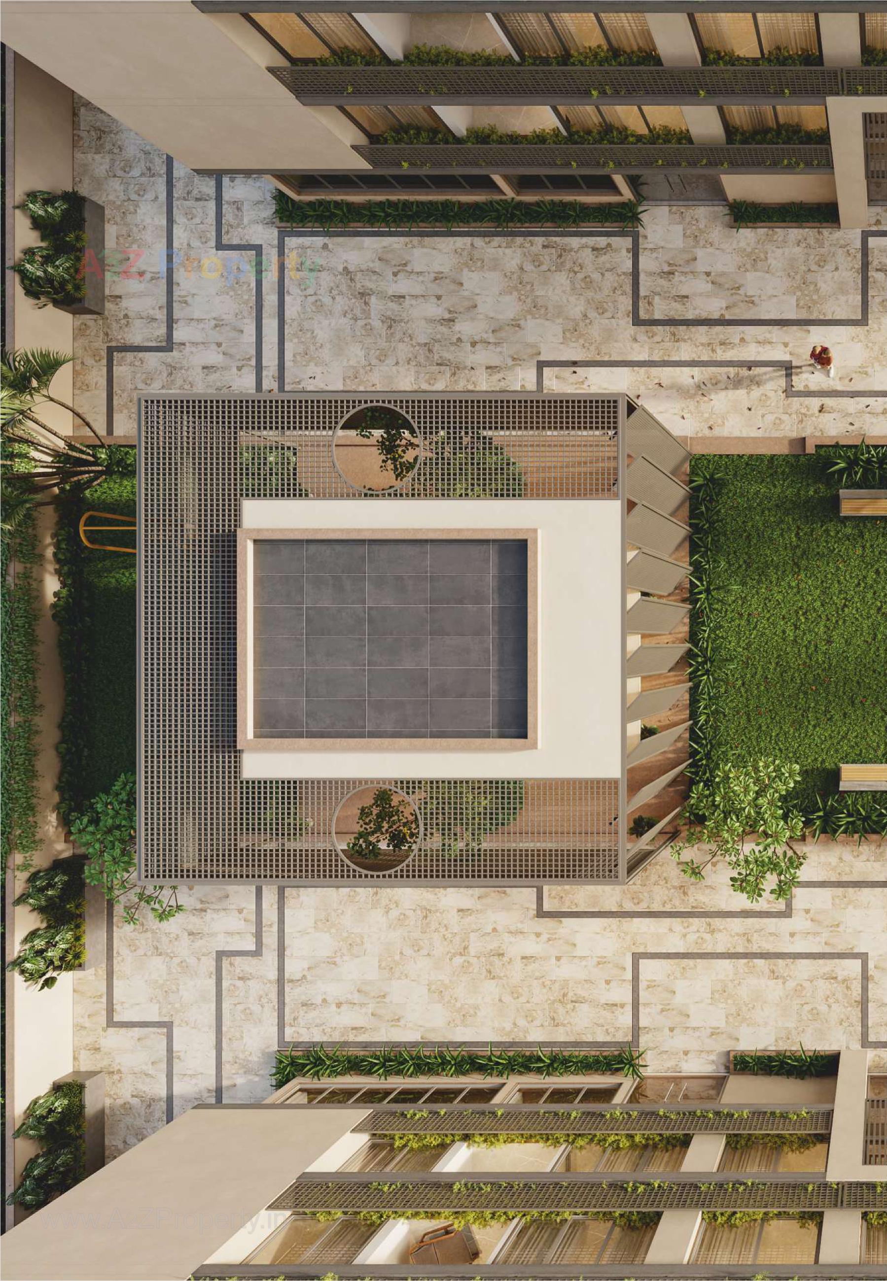 3D Elevation of real estate project Satvam Glory located at Sargasan, Gandhinagar, Gujarat