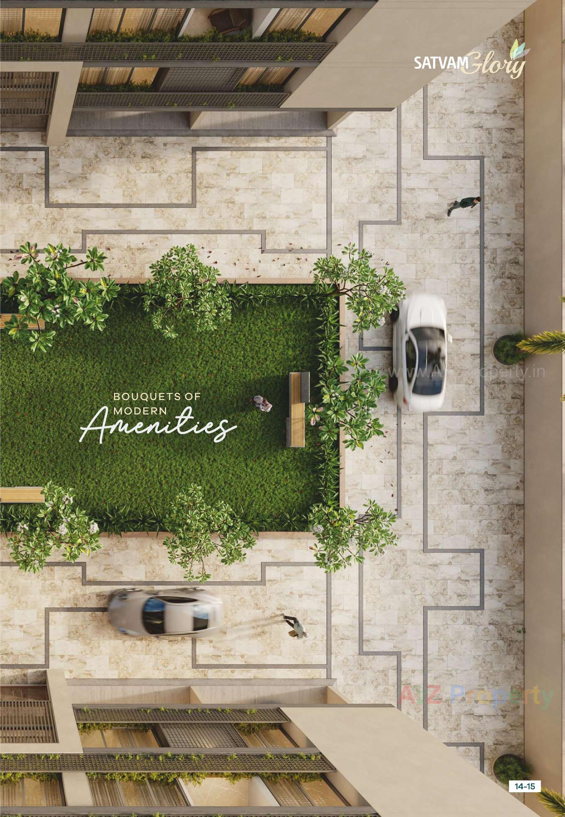 3D Elevation of real estate project Satvam Glory located at Sargasan, Gandhinagar, Gujarat