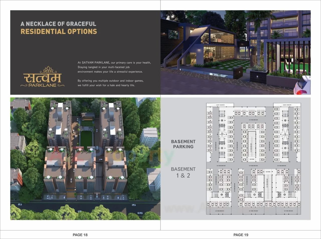 Layout of real estate project Satvam Parklane located at Gandhinagar, Gandhinagar, Gujarat