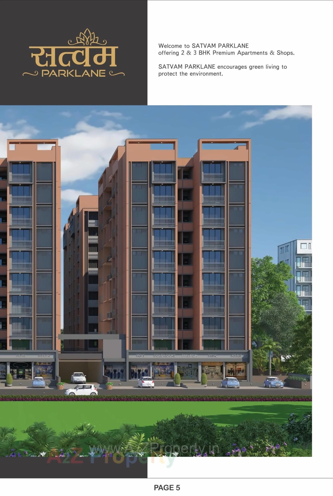 3D Elevation of real estate project Satvam Parklane located at Gandhinagar, Gandhinagar, Gujarat
