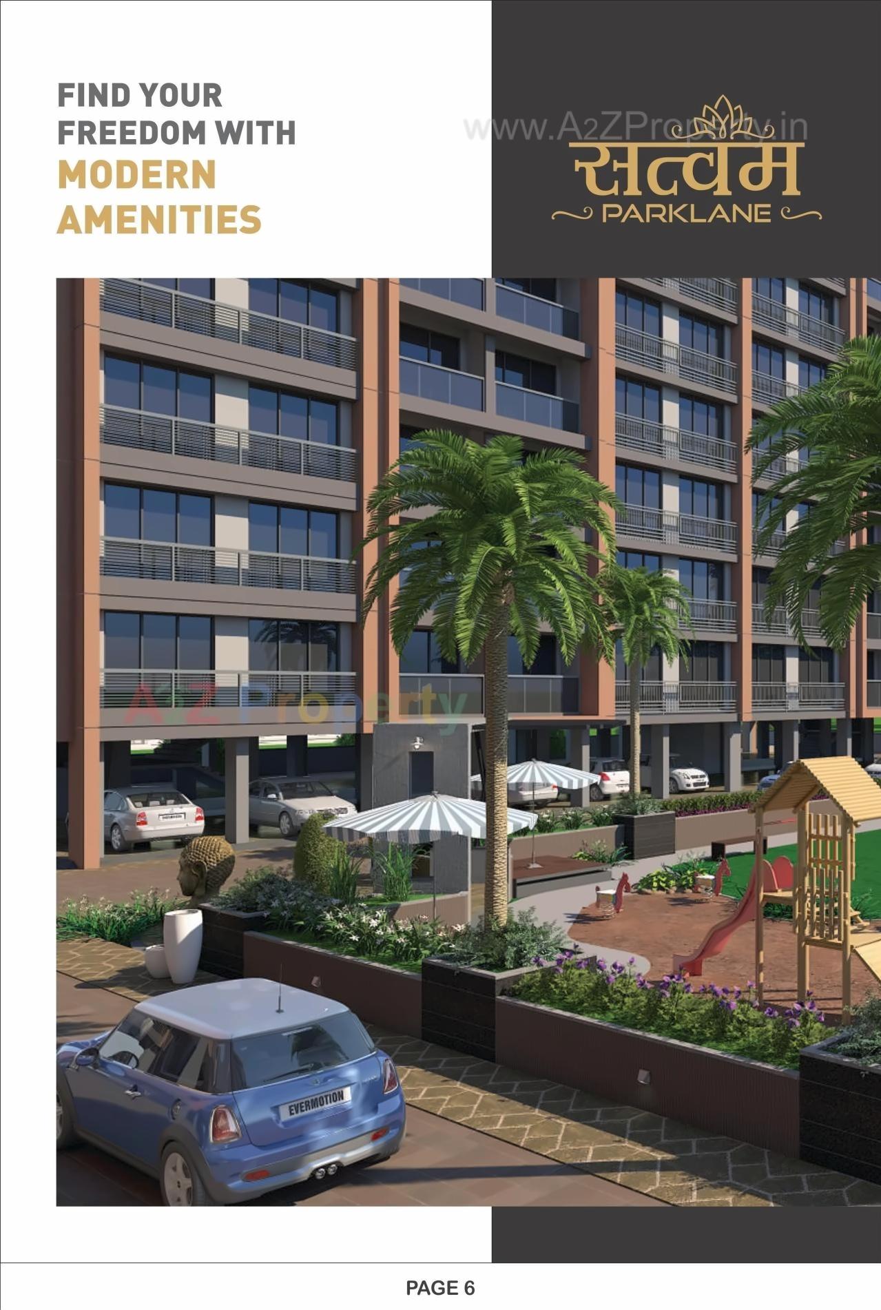 3D Elevation of real estate project Satvam Parklane located at Gandhinagar, Gandhinagar, Gujarat