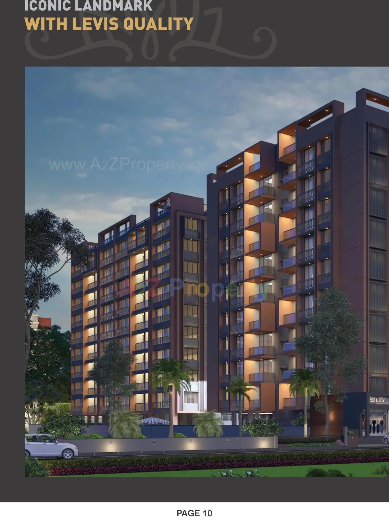 3D Elevation of real estate project Satvam Parklane located at Gandhinagar, Gandhinagar, Gujarat