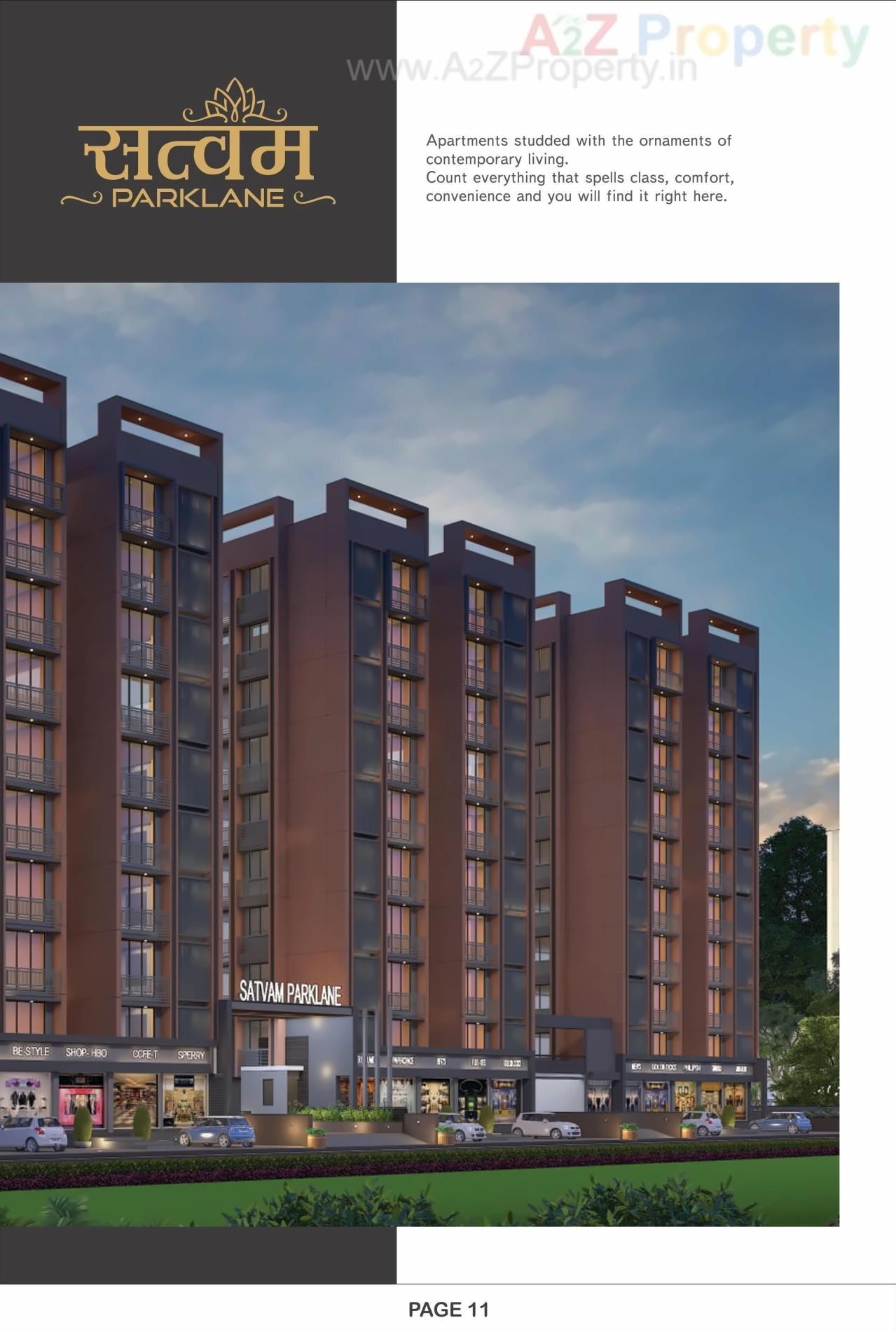 3D Elevation of real estate project Satvam Parklane located at Gandhinagar, Gandhinagar, Gujarat