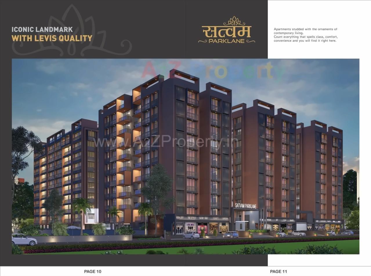 3D Elevation of real estate project Satvam Parklane located at Gandhinagar, Gandhinagar, Gujarat
