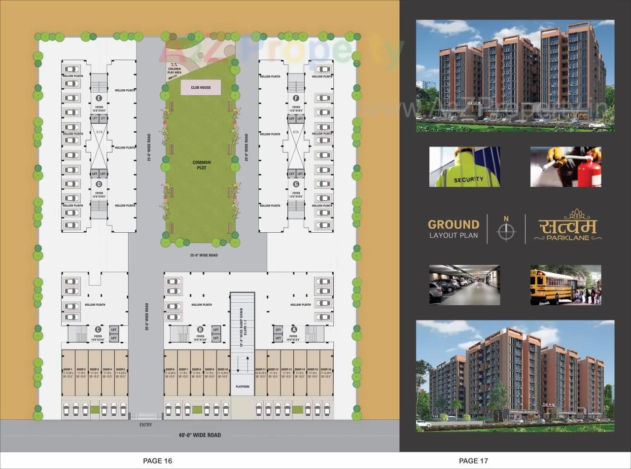Layout of real estate project Satvam Parklane located at Gandhinagar, Gandhinagar, Gujarat