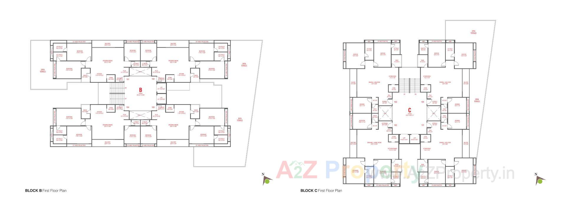 Layout of real estate project Satvan Harmony located at Koba, Gandhinagar, Gujarat