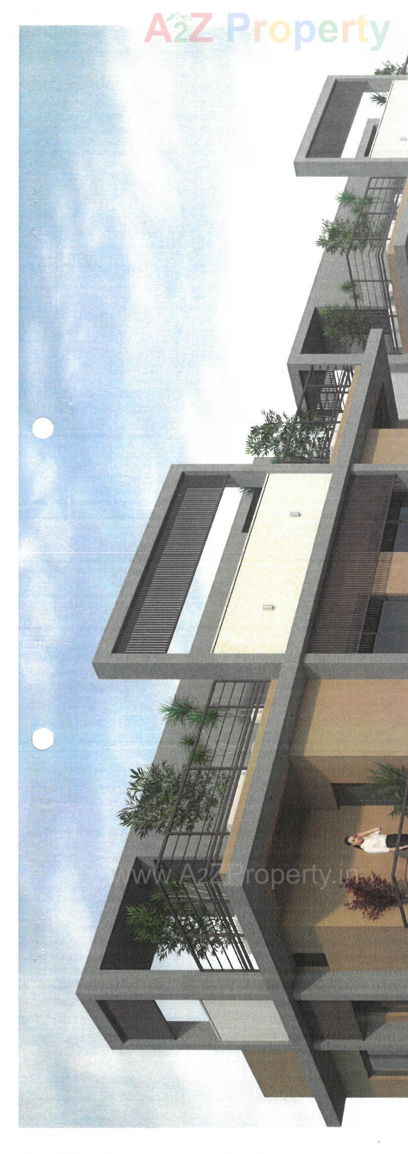 3D Elevation of real estate project Satvik Bunglows located at Gandhinagar, Gandhinagar, Gujarat