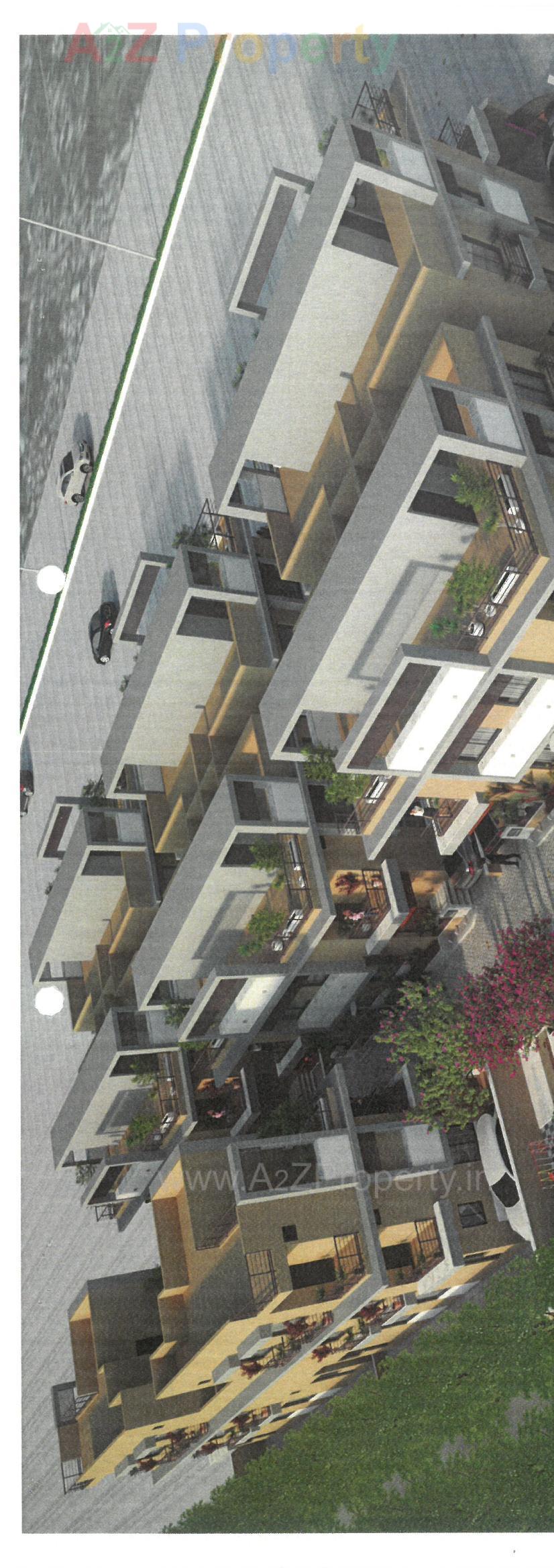 3D Elevation of real estate project Satvik Bunglows located at Gandhinagar, Gandhinagar, Gujarat