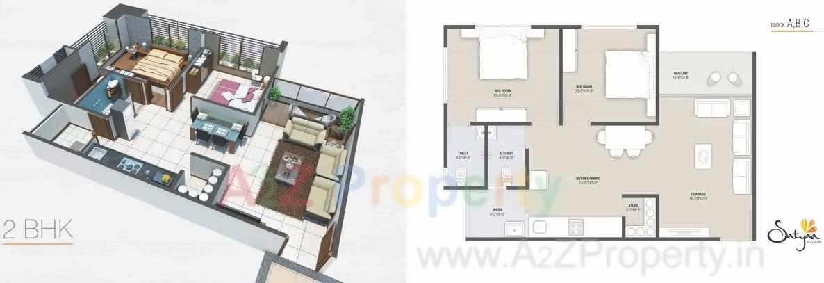 Layout of real estate project Satyaa Square located at Tragad, Gandhinagar, Gujarat