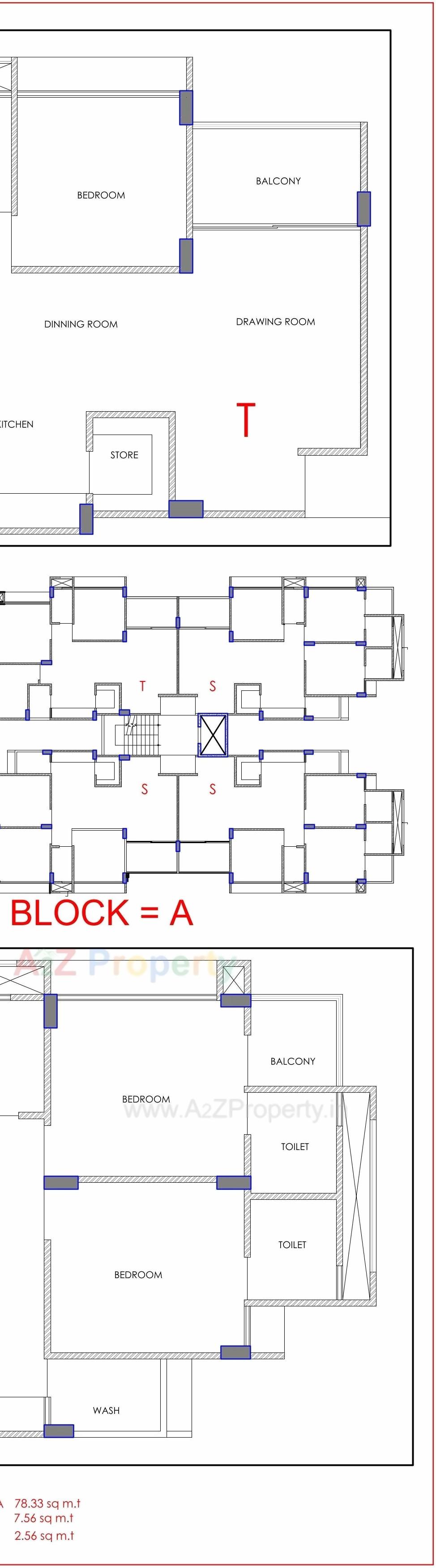 Layout of real estate project Satyamev Riviera located at Randesan, Gandhinagar, Gujarat