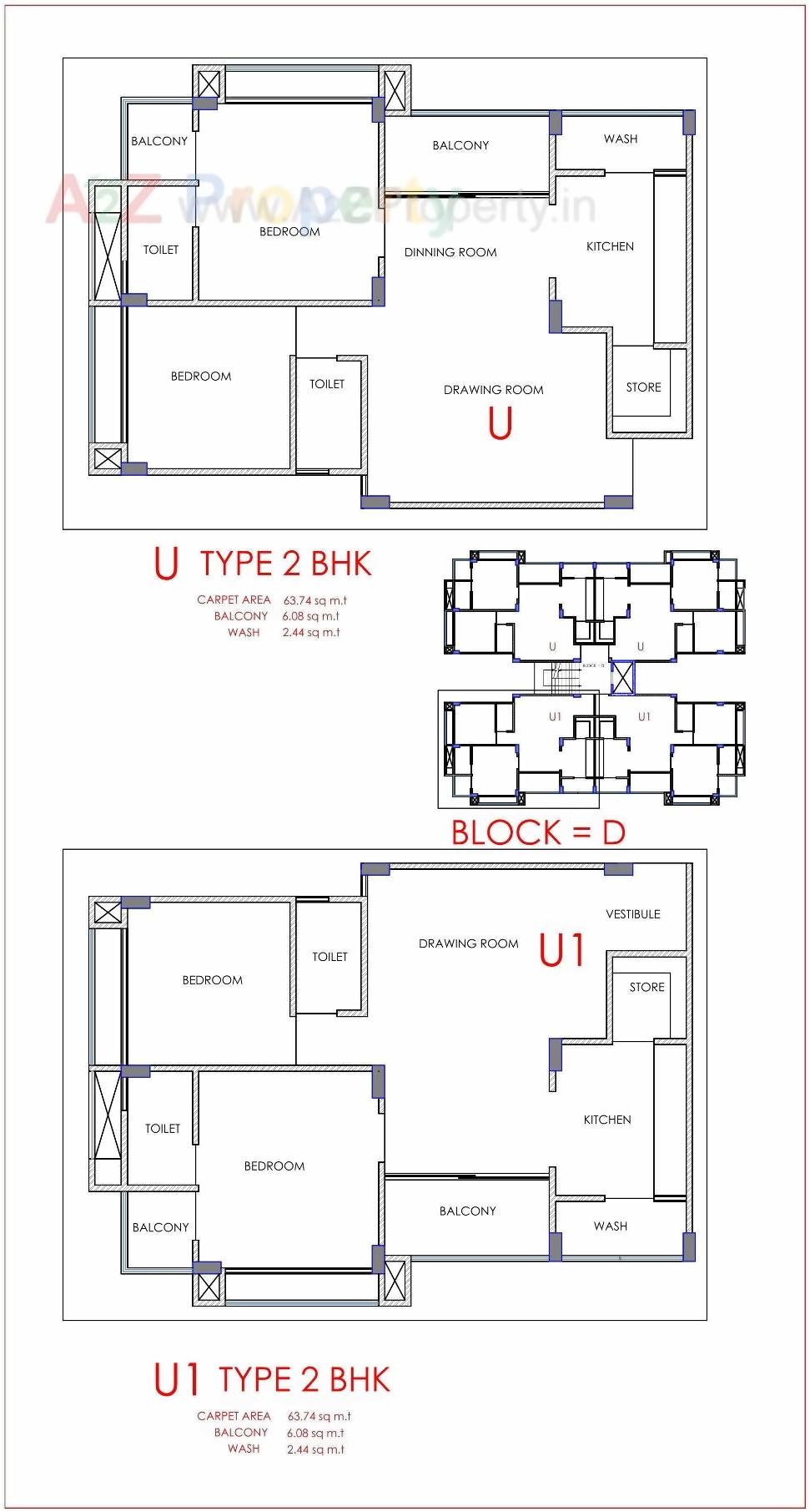 Layout of real estate project Satyamev Riviera located at Randesan, Gandhinagar, Gujarat