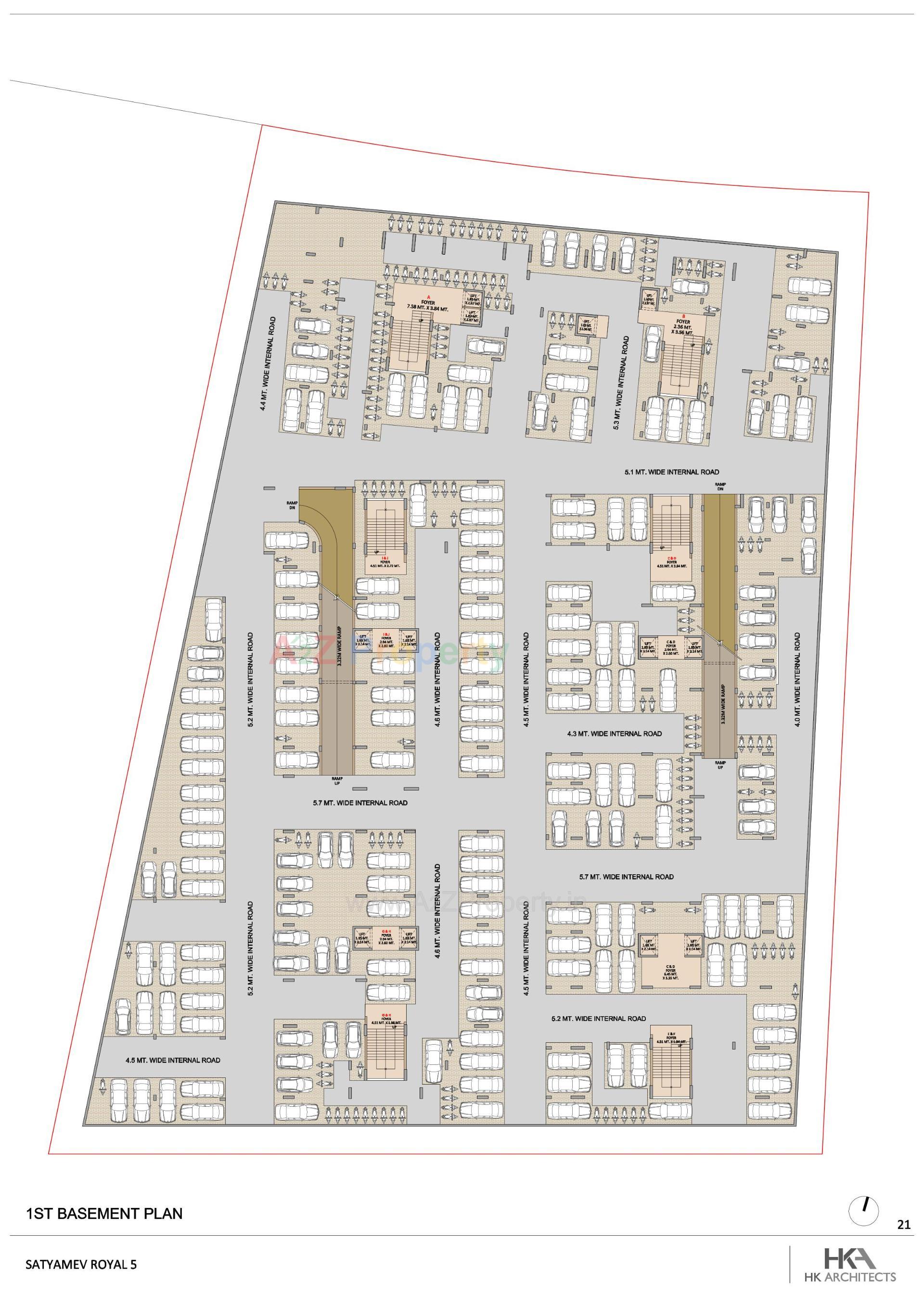 Layout of real estate project Satyamev Royal located at Pethapur, Gandhinagar, Gujarat