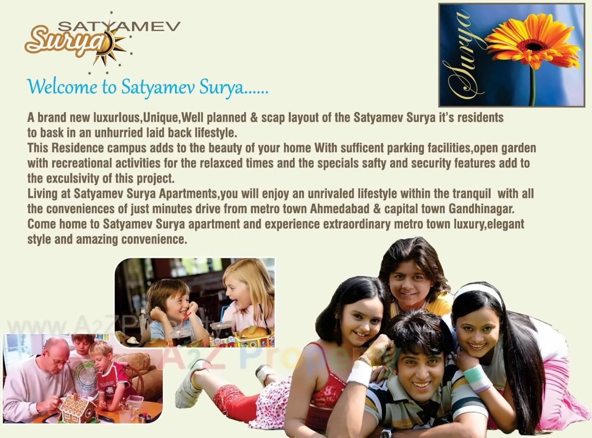 of real estate project Satyamev Surya located at Koba, Gandhinagar, Gujarat