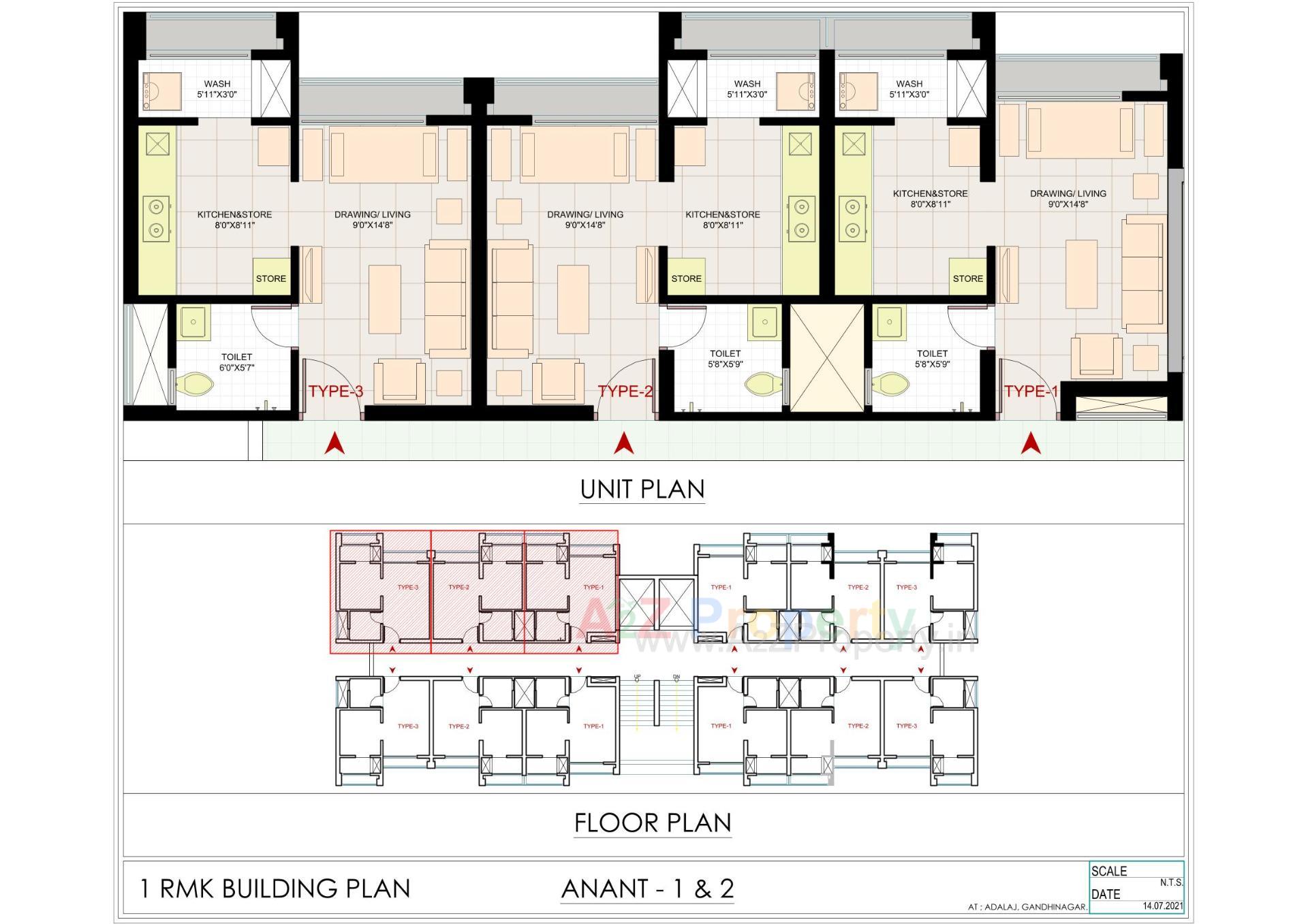 Layout of real estate project Sector 6a located at Adalaj, Gandhinagar, Gujarat