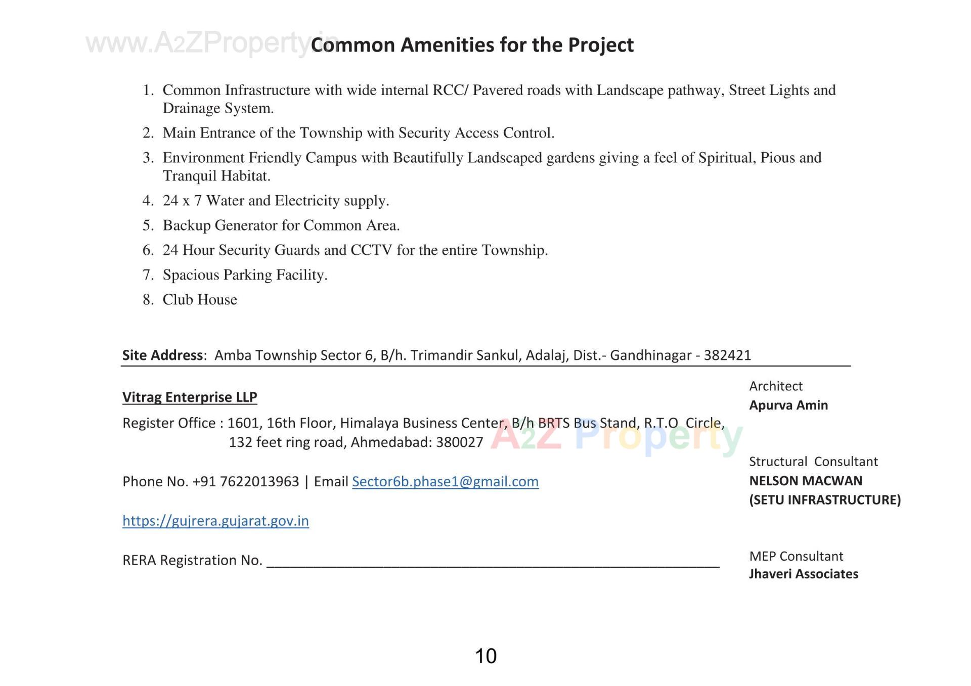  of real estate project Sector 6b located at Adalaj, Gandhinagar, Gujarat