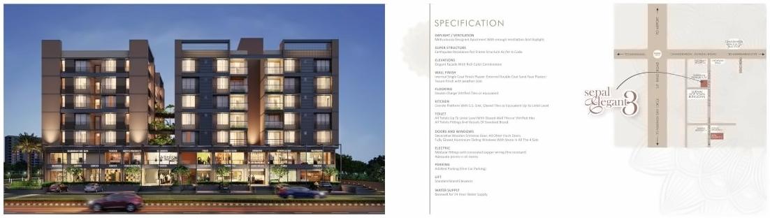  of real estate project Sepal Elegant located at Zundal, Gandhinagar, Gujarat