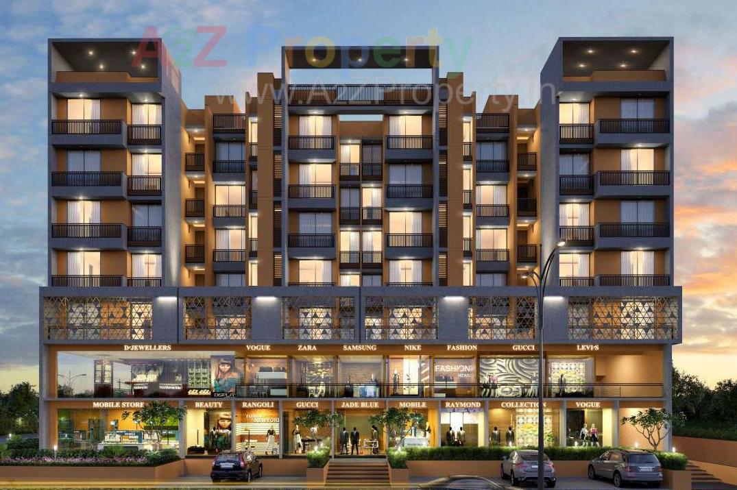 3D Elevation of real estate project Sepal Elegant located at Zundal, Gandhinagar, Gujarat