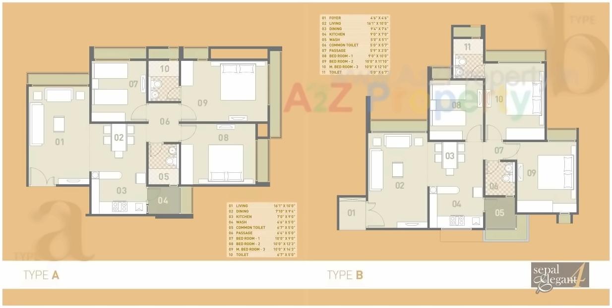 Layout of real estate project Sepal Elegant located at Zundal, Gandhinagar, Gujarat