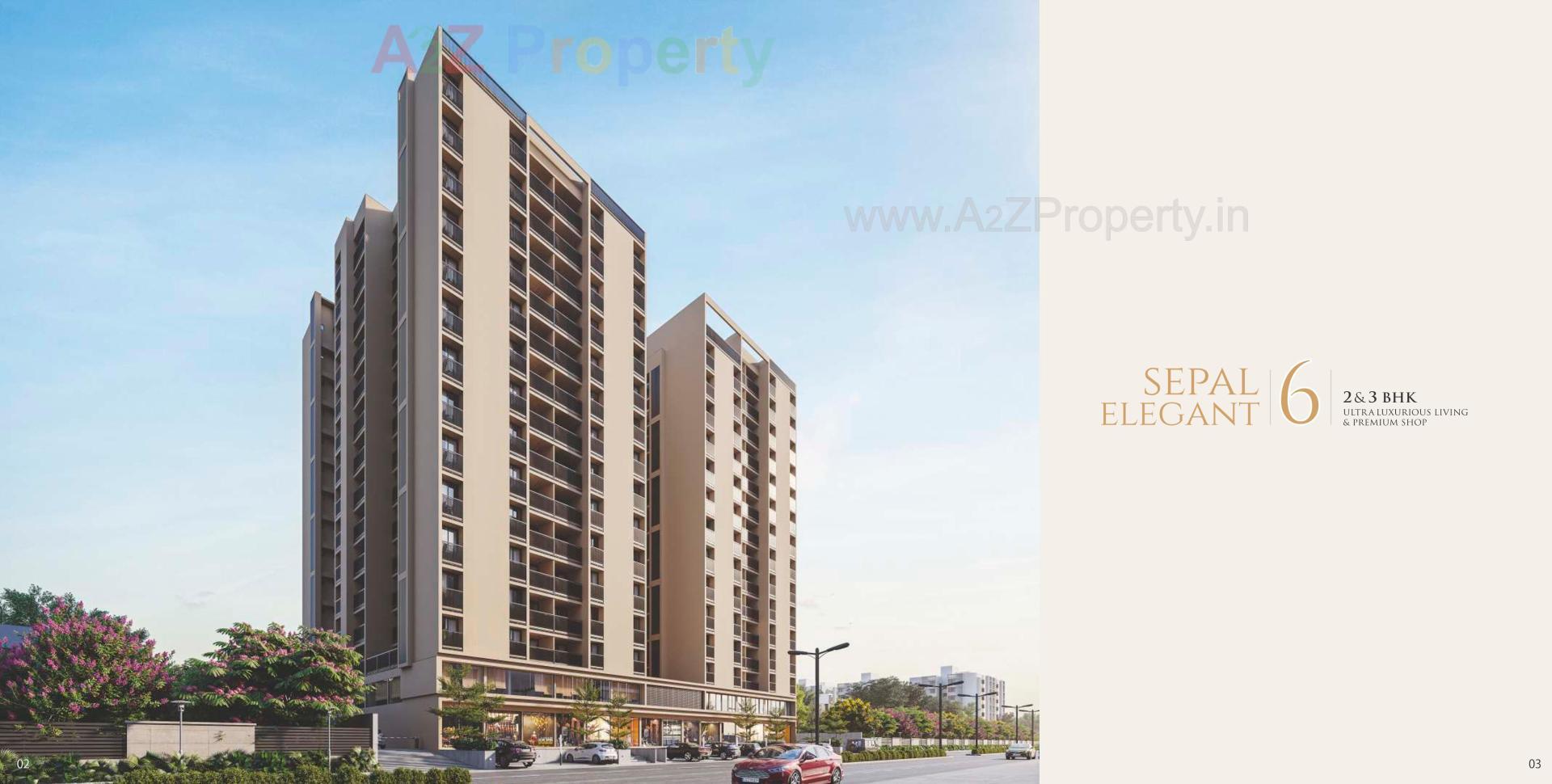 3D Elevation of real estate project Sepal Elegant located at Zundal, Gandhinagar, Gujarat