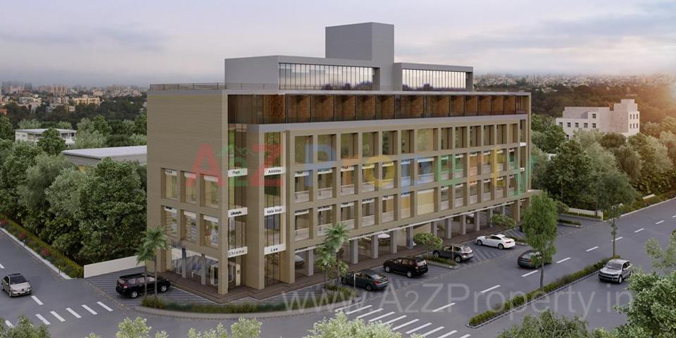 3D Elevation of real estate project Setu Square located at Chiloda, Gandhinagar, Gujarat