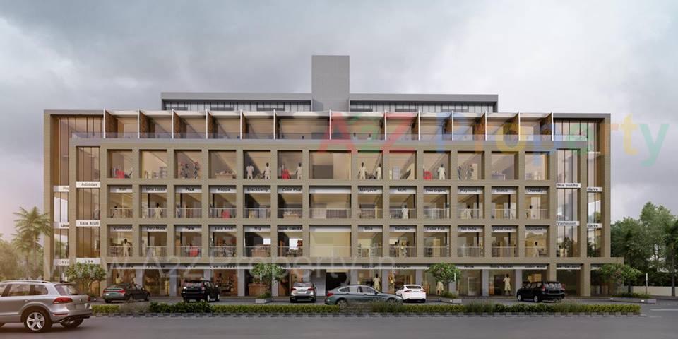 3D Elevation of real estate project Setu Square located at Chiloda, Gandhinagar, Gujarat