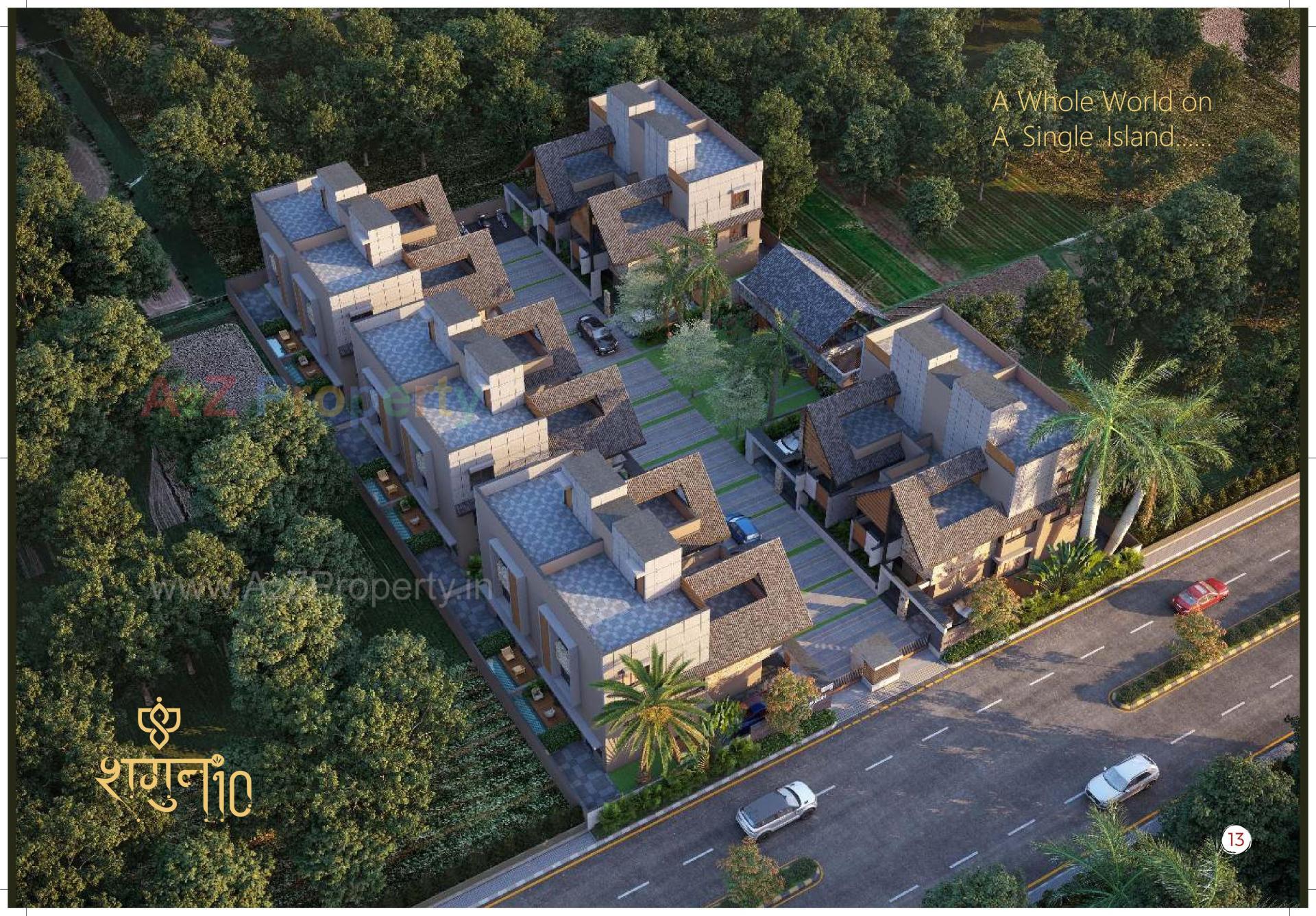 3D Elevation of real estate project Shagun 10 located at Raysan, Gandhinagar, Gujarat