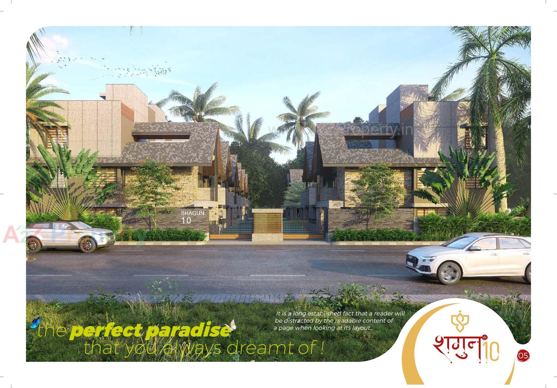 3D Elevation of real estate project Shagun 10 located at Raysan, Gandhinagar, Gujarat