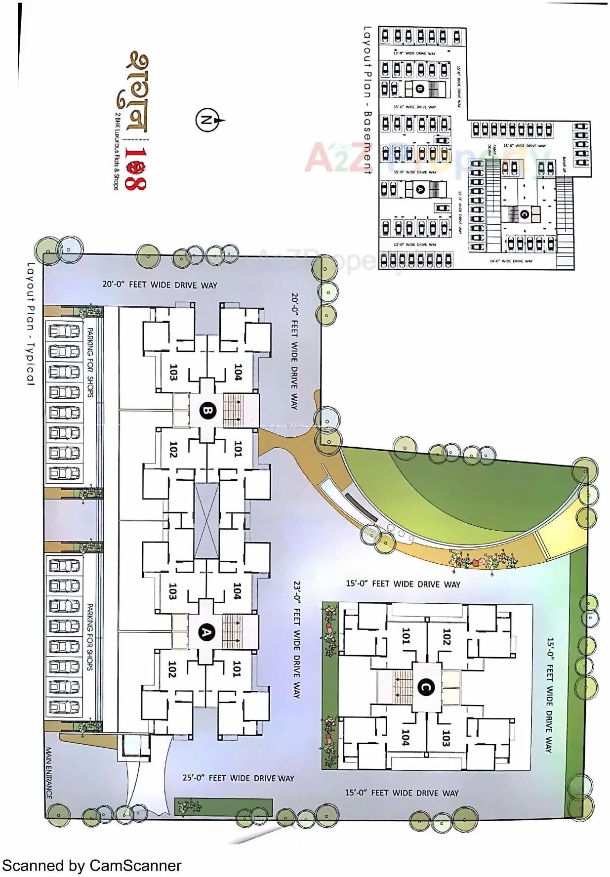 Layout of real estate project Shagun 10 located at Zundal, Gandhinagar, Gujarat